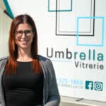 Anne-Frédérik Richard, présidente de Vitrerie Umbrella, dans son local établi à Mon Espace Atelier Mascouche.